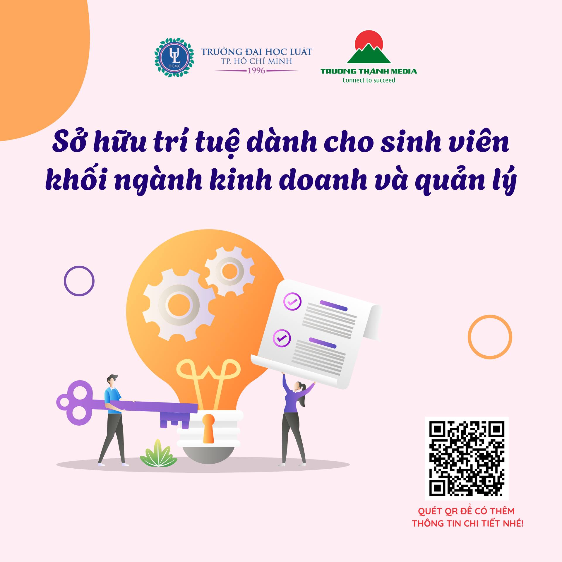 THÔNG BÁO CHIÊU SINH KHÓA ĐÀO TẠO PHÁP LUẬT SỞ HỮU TRÍ TUỆ DÀNH CHO SỰ NGHIỆP KINH DOANH VÀ QUẢN LÝ